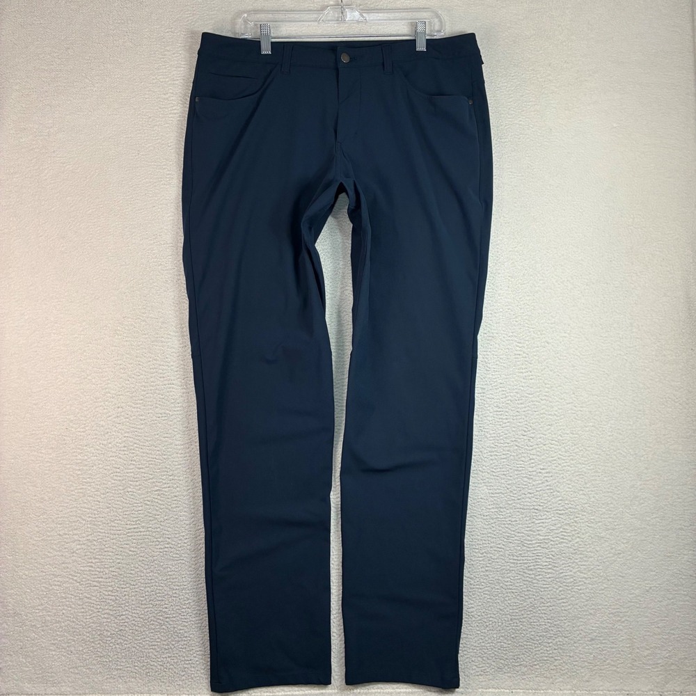 Lululemon Pant Men 36x34 Blue ABC Performance Chino 5 Pocket Warpstreme LM5335S